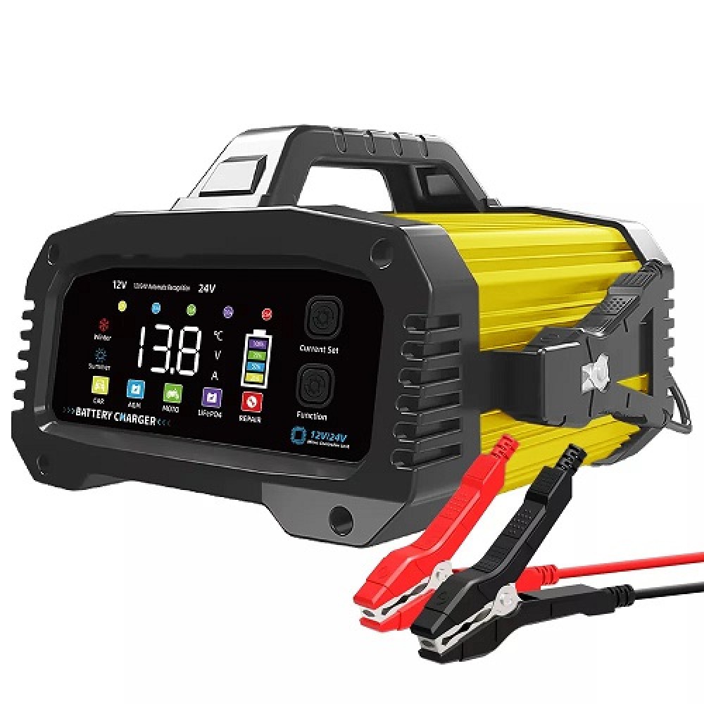 Fully Automatic Lead Acid / LiFePO4 Battery Charger, 12V 25A / 24V 15A